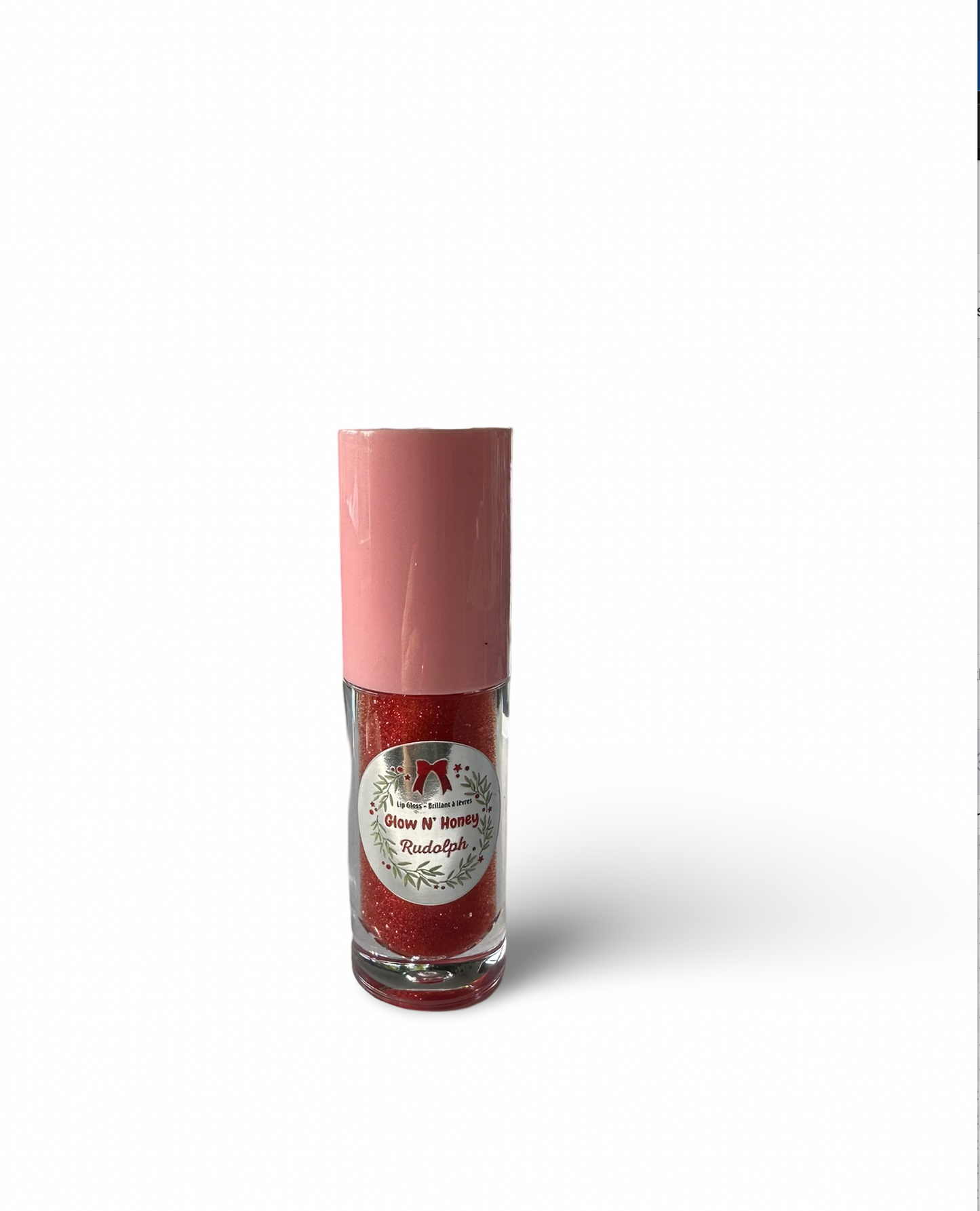 Rudolph: Subtle Red Shimmer Lip Gloss with Jojoba Oil for a Radiant Glow